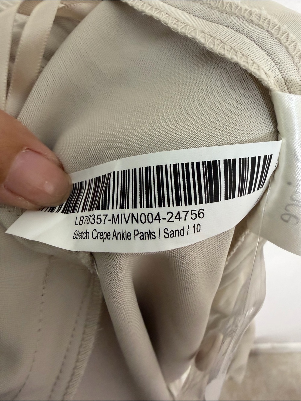 NWT Quince Stretch Crepe Ankle Pants Sand Sz 10 - Picture 10 of 10